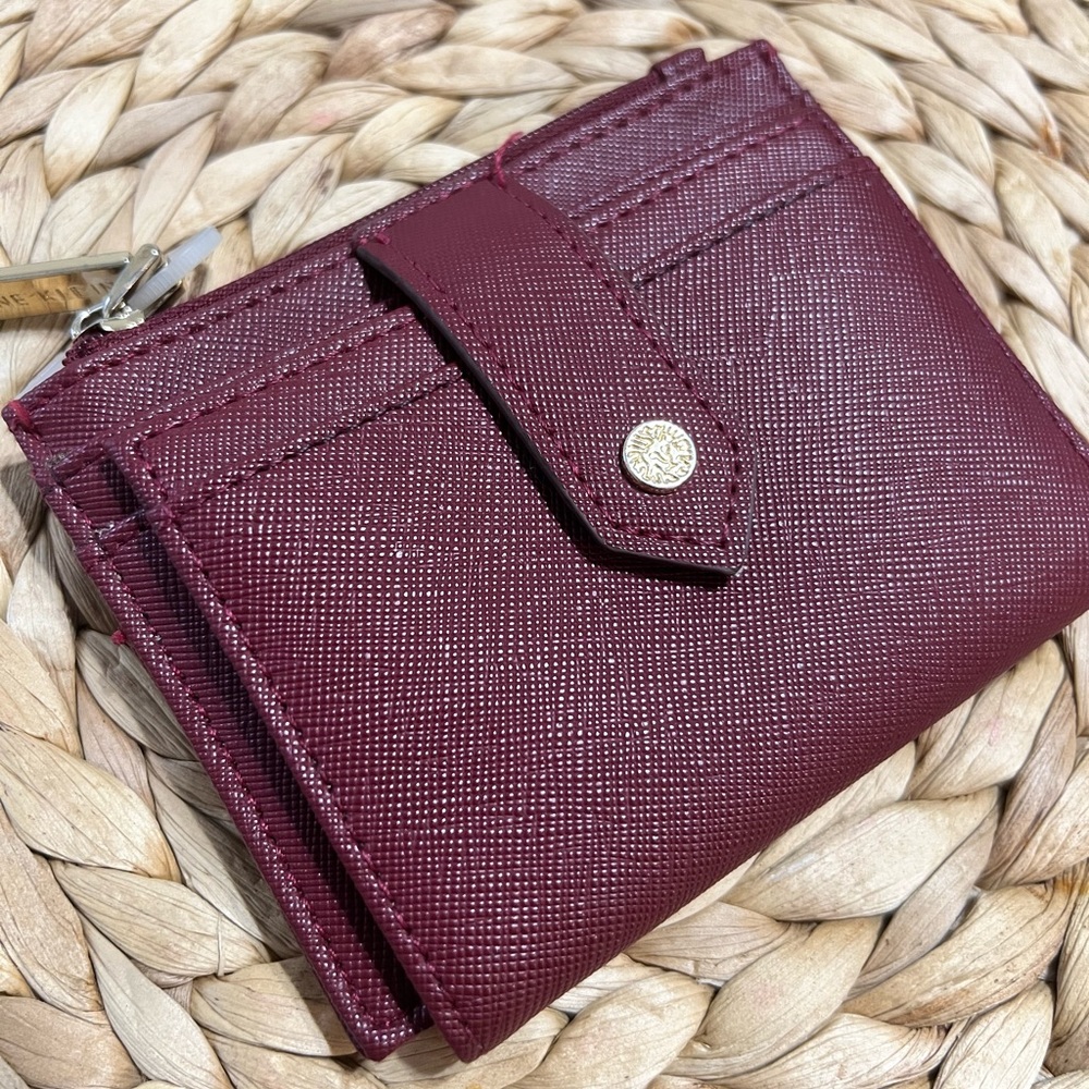 ANNE KLEIN pegged card case wallet